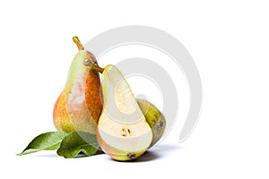 Fresh pears fruit isolated on white