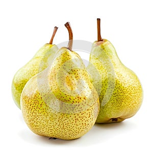 Fresh pears isolated background white background. Pearpear, pear fruit, pear on white, asian pear photo