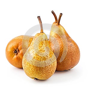 Fresh pears isolated background white background. Pearpear, pear fruit, pear on white, asian pear photo