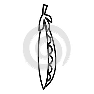 Fresh peas icon, outline style