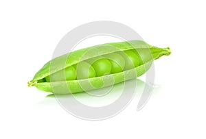 Fresh peas in a pea pod