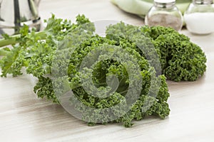 Fresh picked curly kale