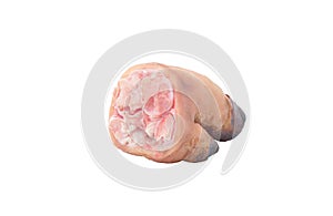 Fresh pig trotter on white background