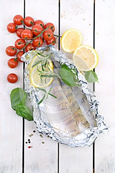 Fresh pikeperch fillet