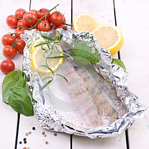 Fresh pikeperch fillet