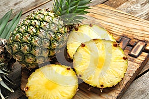 Fresh pineapple on board