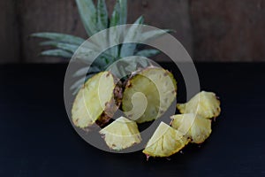 Fresh pineapple Cut half