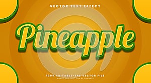 Fresh Pineapple editable text effect Template