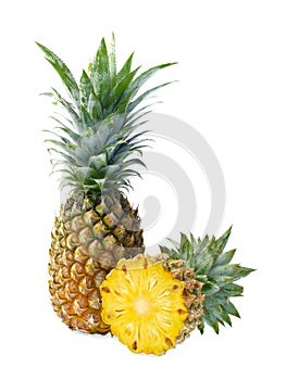 Fresh pineapple isolated on white background