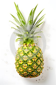 Fresh pineapple on a white background