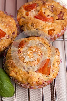 Fresh pizza muffin as a snack