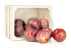 Fresh pluot interspecific plums isolated on white