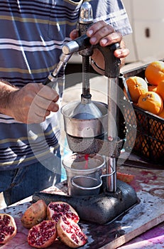 Fresh pomegranate juice