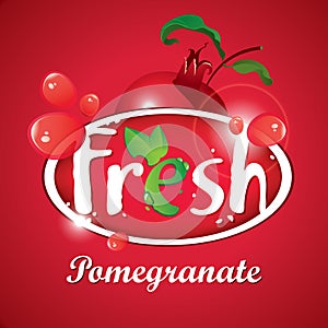 Fresh pomegranate juice with fruit