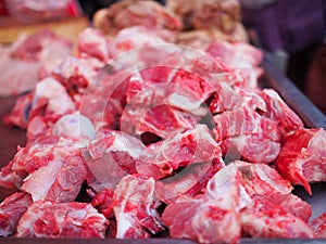 Fresh pork bone for sale in the fresh market