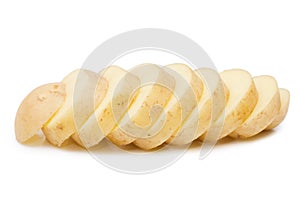 Fresh potato isolated over white