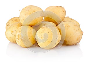 Fresh potato isolated on white background