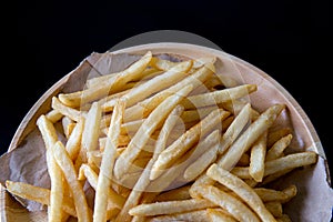 Fresh Potatoes Tasty french fries with ketchup fast food product