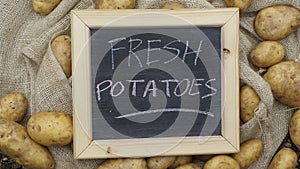 Fresh potatoes written