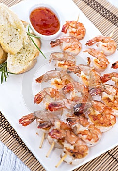 Fresh Prawn Skewers