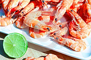 fresh prawns for gourmets photo