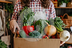 Fresh produce delivery by a local farmer