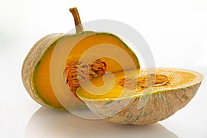 Fresh, pumpkin, white background