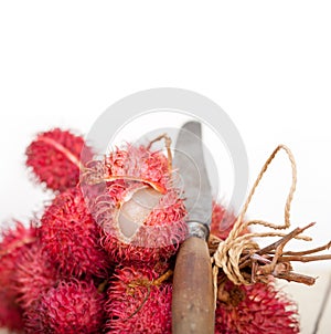 Fresh rambutan fruits