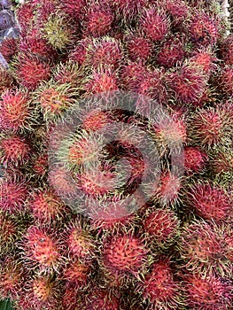 Fresh Rambutans in Supermarket