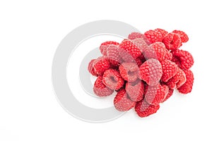 fresh rasberry on white