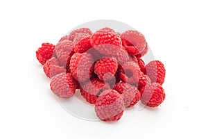 fresh rasberry on white