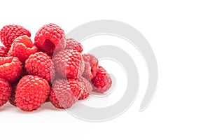 fresh rasberry on white