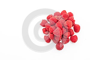 fresh rasberry on white