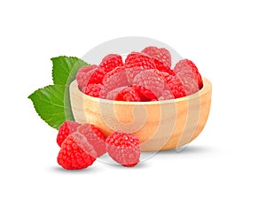 Fresh rasberry on white background