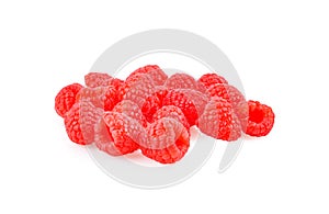 Fresh rasberry on white background