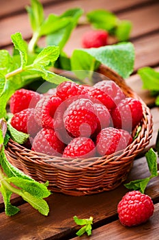 Fresh raspberries