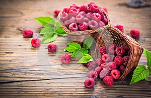 Fresh raspberries