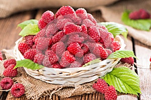 Fresh Raspberries in a basket