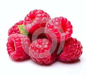 Fresh raspberry isolated on a white background