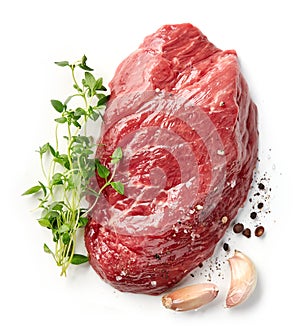 Fresh raw beef steak