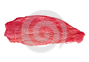 Fresh raw beef steak isolated on white