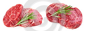 Beef steak isolated on white background