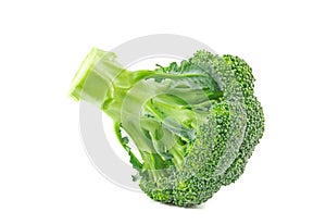 Fresh raw broccoli isolated on white