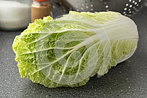 Fresh raw Chinese cabbage close up