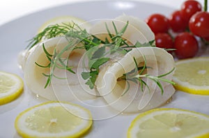 Fresh raw cod fish fillet