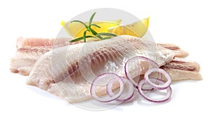 Fresh raw fish fillet