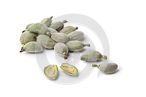 Fresh raw green bitter almonds