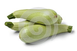 Fresh raw green courgettes photo