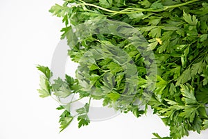 Fresh raw green parsley. Farm seasonal spanish verdure