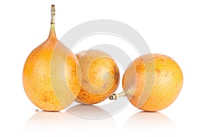 Fresh Raw Grenadilla passionfruit isolated on white